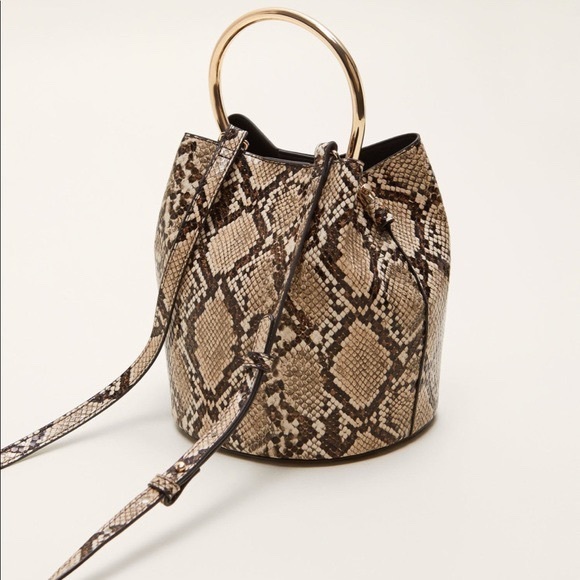 mango snakeskin bag